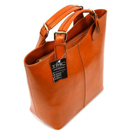 Beautiful stylish large women's leather shopper bag