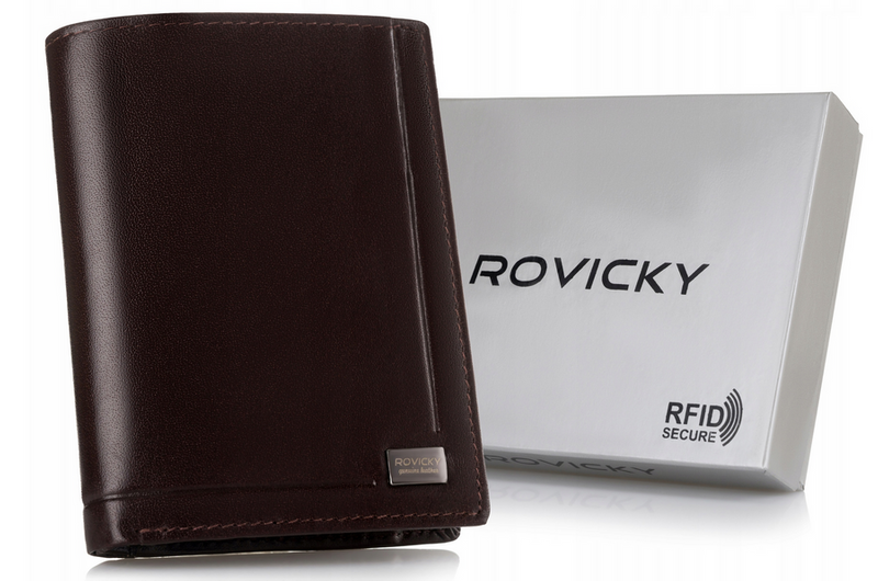 Men's genuine leather wallet Rovicky PC-104-BAR RFID