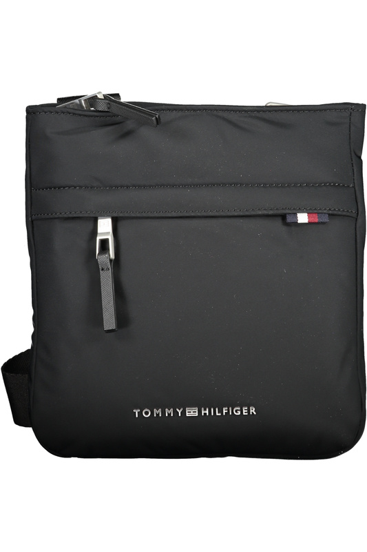 TOMMY HILFIGER MEN&#39;S BLACK SHOULDER BAG