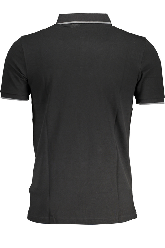 HUGO BOSS MEN&#39;S BLACK SHORT SLEEVED POLO SHIRT