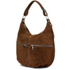 Vera Pelle suede leather handbag large A4 brown K51