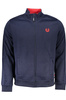 GIAN MARCO VENTURI MEN&#39;S BLUE ZIP SWEATSHIRT