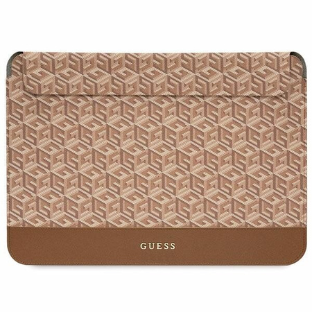 Guess Sleeve GUCS14HGCFSEW 14" brązowy/brown GCube Stripes