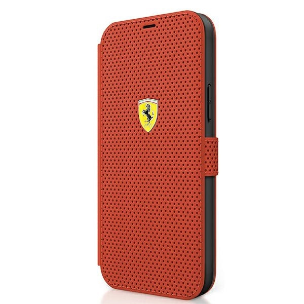 Ferrari FESPEFLBKP12LRE iPhone 12 Pro Max 6,7" czerwony/red book On Track Perforated