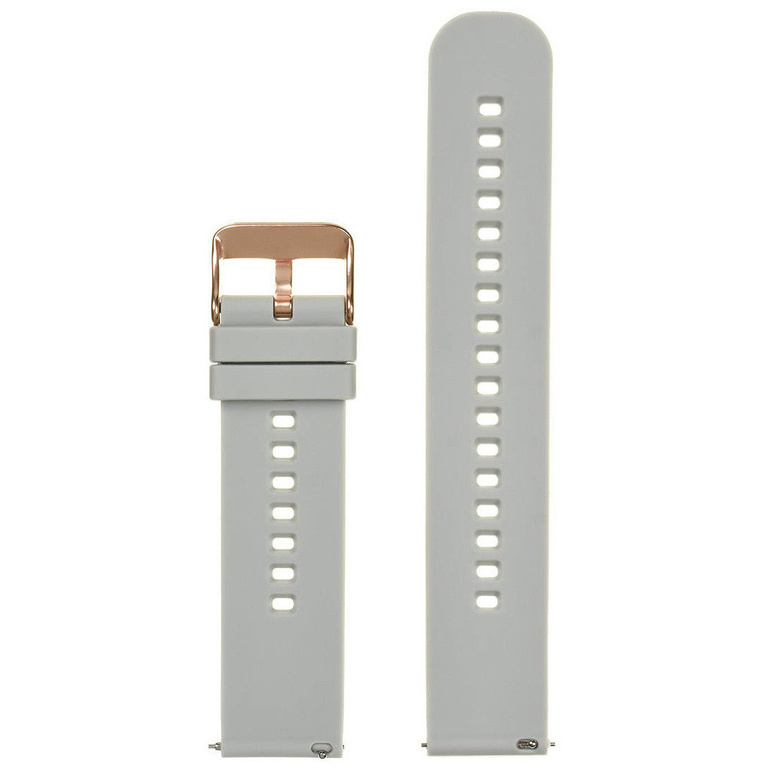 U27 rubber watch strap - light gray/rosegold - 20mm