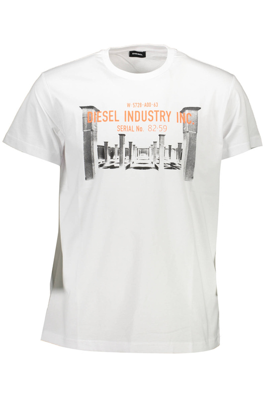 DIESEL WHITE MEN&#39;S SHORT SLEEVE T-SHIRT