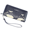 Women's large stylish wallet with snakeskin pattern