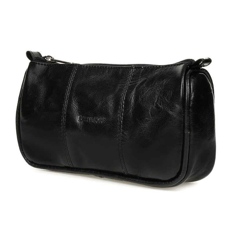 Beltimore Cosmetic Leather Black Pencil Case M79