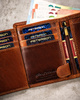 Leather wallet RFID PETERSON PTN N4-EBS