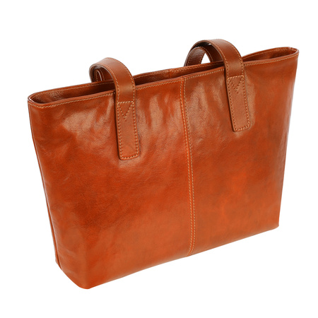 Women's leather elegant shoulder shopper bag