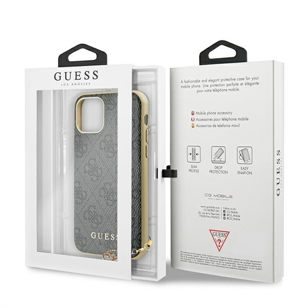 Guess GUHCN61GF4GGR iPhone 11 6,1" / Xr grey/szary hard case 4G Charms Collection