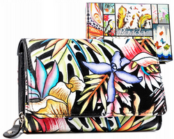 Women's leather wallet Rovicky R-N0493-ART-21