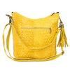 Spacious, stylish women's messenger bag in crocodile leather