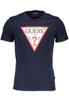 T-SHIRT MĘSKI Z KRÓTKIM RĘKAWEM GUESS JEANS NIEBIESKI