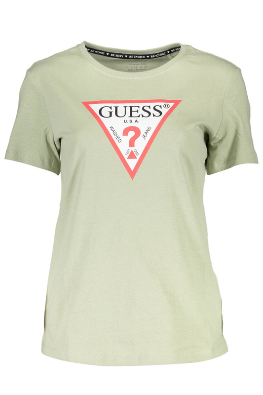 GUESS JEANS T-SHIRT Z KRÓTKIM RĘKAWEM ZIELONY