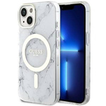 Guess GUHMP14SPCUMAH iPhone 14 6.1" biały/white hardcase Marble MagSafe