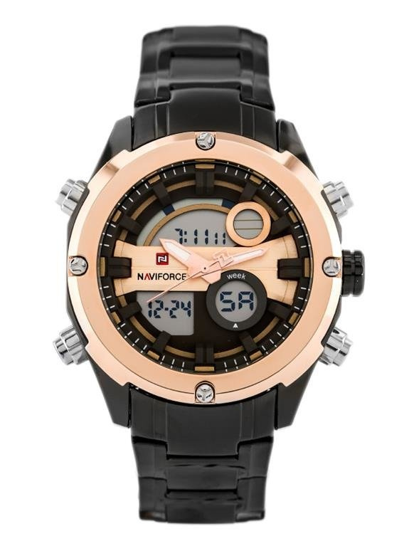 NAVIFORCE GLOCK MEN'S WATCH - (zn039d) - black/rosegold