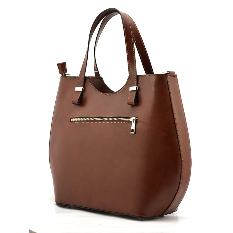 Elegant, stylish, large leather handbag