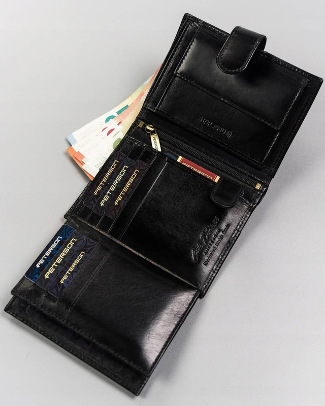 Leather wallet RFID PETERSON PTN 22311L-VT-E