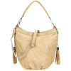 Beige handbag leather sack A5 Fashionable L81