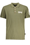 NAPAPIJRI MEN&#39;S GREEN SHORT-SLEEVED POLO SHIRT