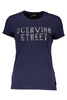 T-SHIRT SCERVINO STREET DAMSKI Z KRÓTKIM RĘKAWEM NIEBIESKI