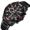 Black elegant men's watch bracelet large solid Perfect CH02M