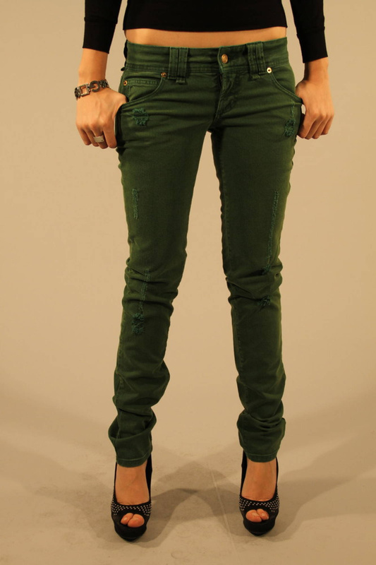 JOHN GALLIANO JEANS DENIM WOMAN GREEN