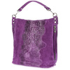 Violette Shopper-Tasche aus Wildleder W10