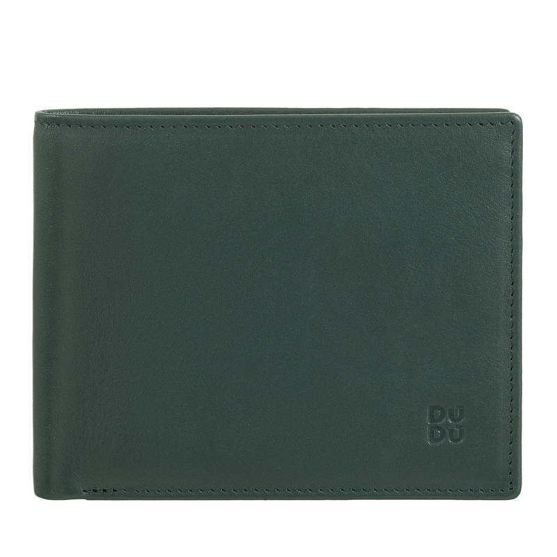 Gents RFID wallet by DUDU made in genuine calfskin leather with coin and credit card holders.