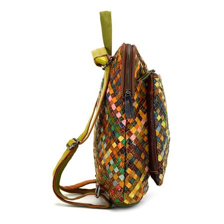 Damen-Designer-Rucksack mit buntem Mosaikmuster