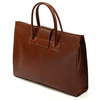 Women's large leather briefcase for documents