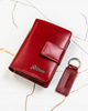 Women's Leather Wallet and Keychain Set Peterson