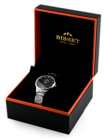 BISSET BSBE45 WOMEN'S WATCH - silver/black (zb551b)