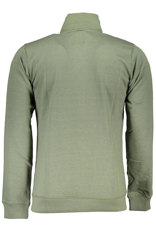 GIAN MARCO VENTURI MEN&#39;S GREEN ZIPPED SWEATSHIRT