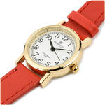 Women's wristwatch leather strap red Perfect 273