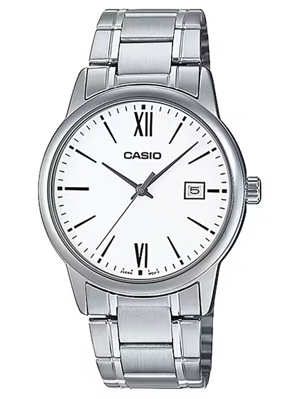 Men's steel watch with date by CASIO