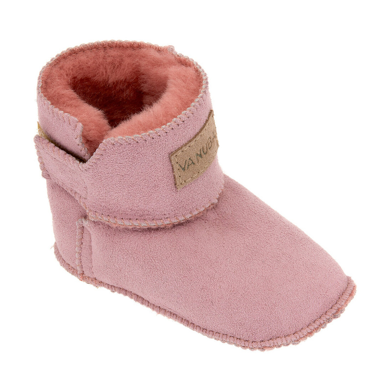 KIKO children's leather slip-on insulated slippers