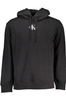 CALVIN KLEIN MEN&#39;S BLACK ZIPLESS SWEATSHIRT