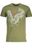 CAVALLI CLASS GREEN MEN&#39;S SHORT SLEEVED T-SHIRT