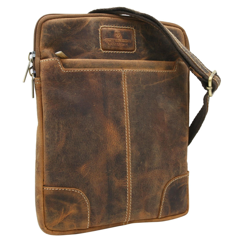 Men's genuine leather sachet Peterson PTN 014-TMH