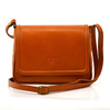 Leather messenger bag, elegant, over the shoulder, women's