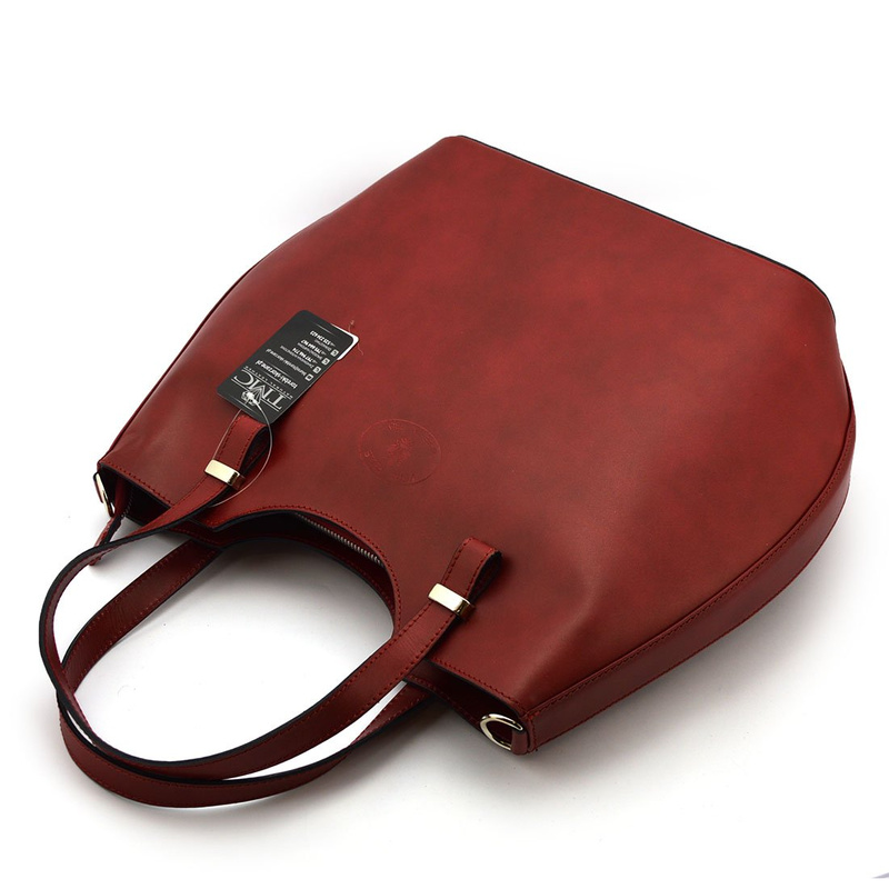 Elegant, stylish, large leather handbag