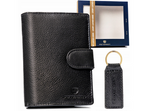 Leather wallet & key ring PETERSON PTN SET-M-N4L-D