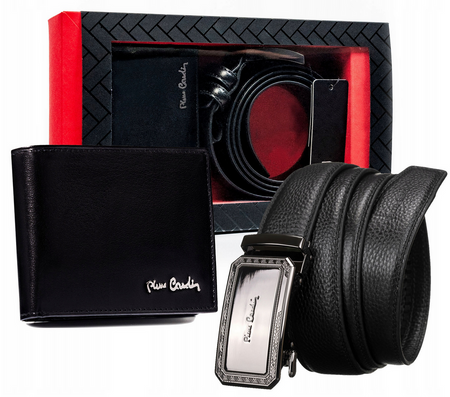 Leather wallet & belt set PIERRE CARDIN ZM-PC34