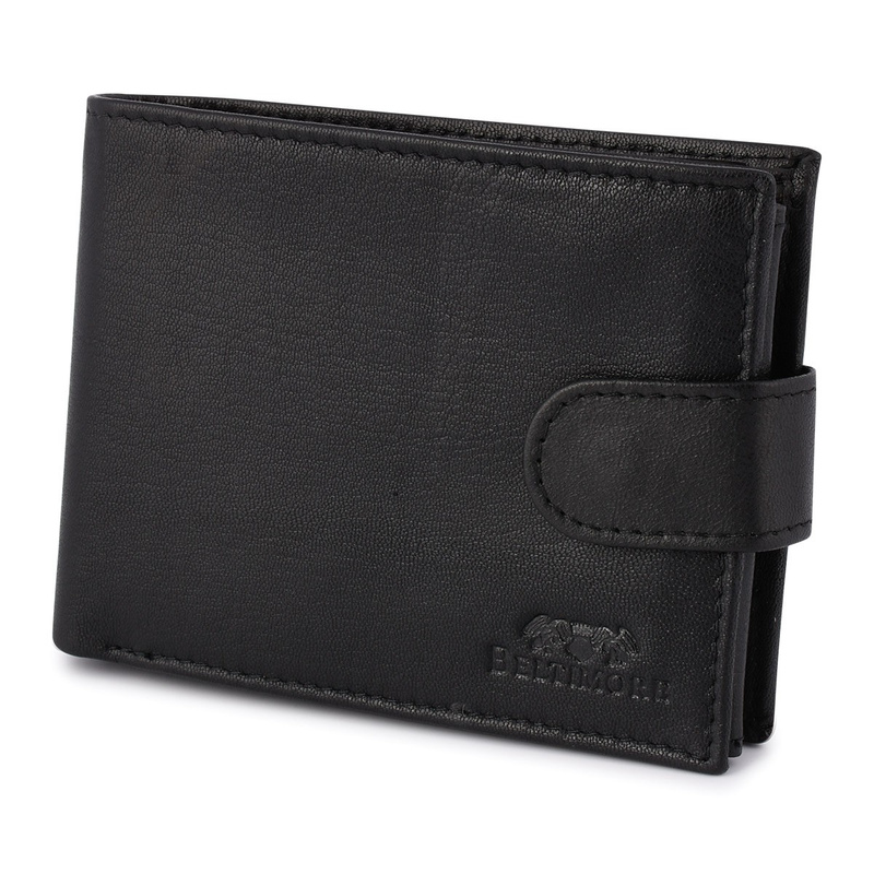 Men's classic leather wallet RFiD black Beltimore K42