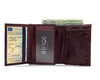 Elegant brown leather wallet SOLIER SW01B