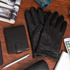 Beltimore T84 men's black leather wallet glove level set : Colors - black, Glove size - S/M