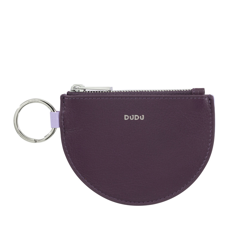 Coin purse for women Colorful Tolosa by DUDU made in real leather with keyring and zipper. Mini and slim design.