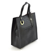 Women's large crocodile leather shoulder shopper bag